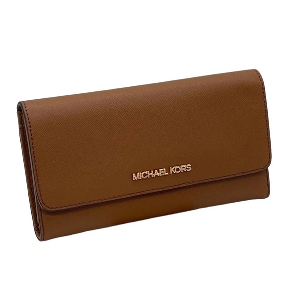 Michael Kors Large Trifold Wallet Luggage - Picture 1 of 8